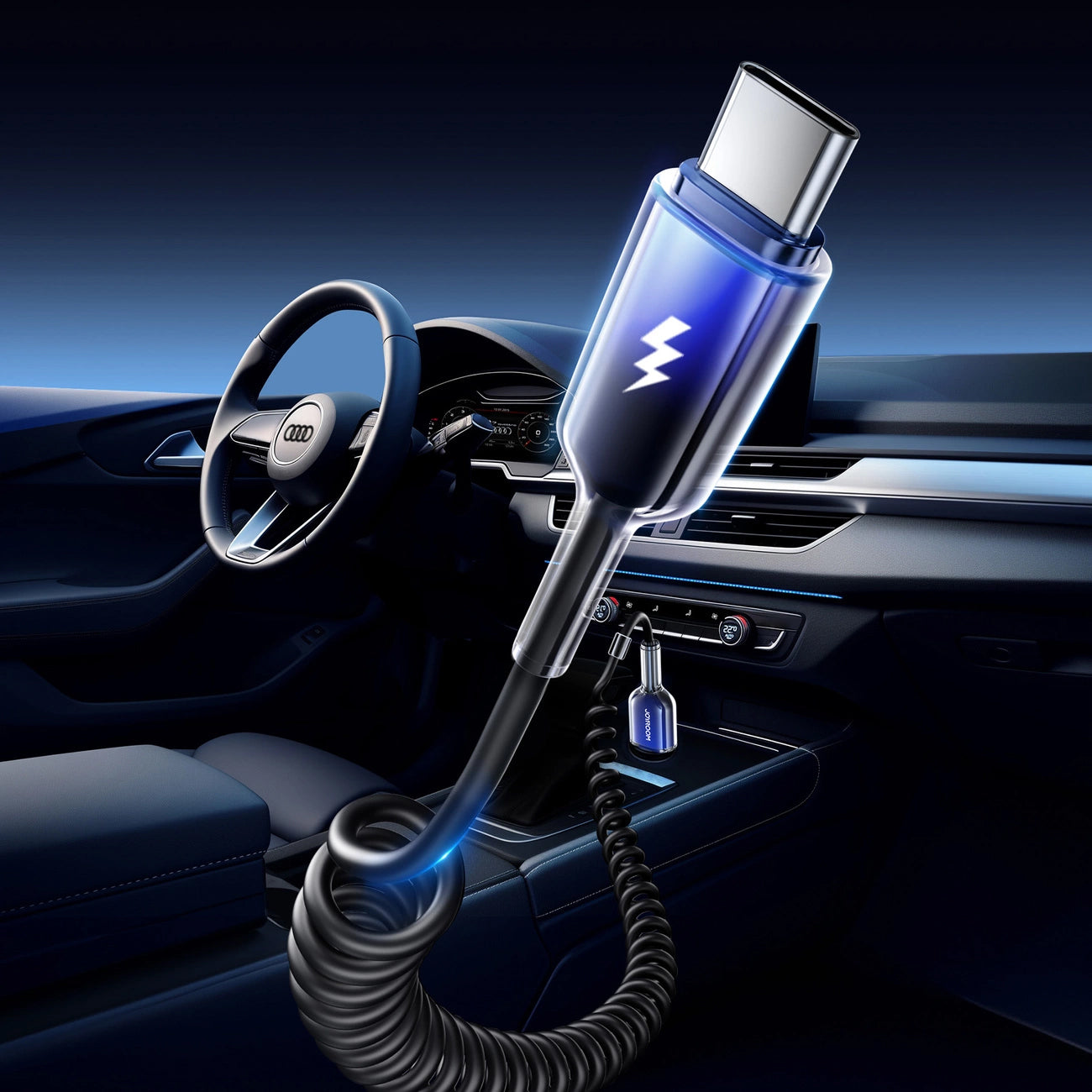 Datový a nabíjecí kabel USB-A - USB-C Joyroom S-A43 Crystal, 60W, 1,5m, Černý