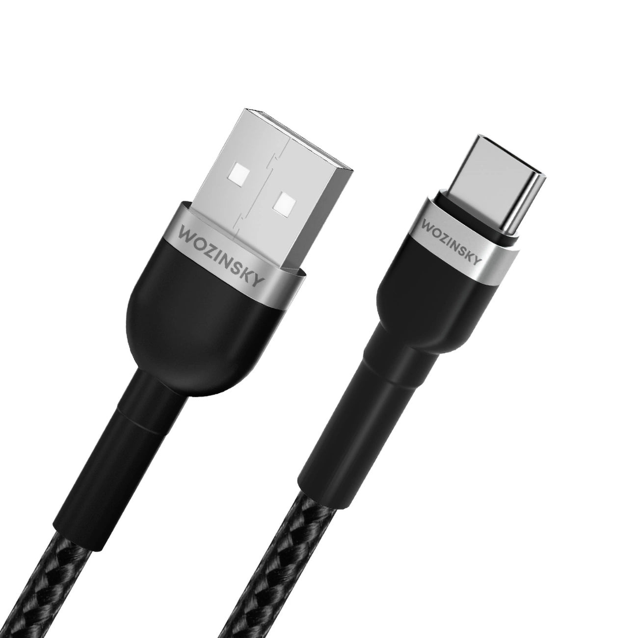 USB-A to USB-C Data and Charging Cable WZK WNBAC1, 20W, 1m, Black