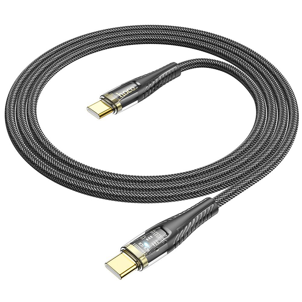 Datový a nabíjecí kabel USB-C - USB-C HOCO U121, 60W, 1.2m, černý
