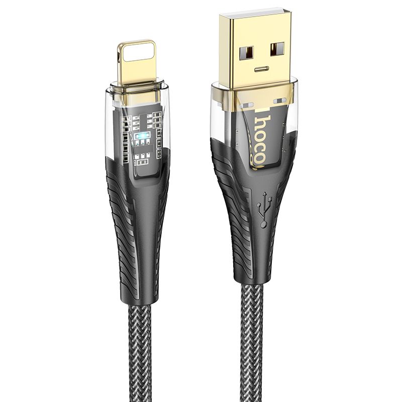 Datový a nabíjecí kabel USB-A - Lightning HOCO U121, 18W, 1.2m, Černý
