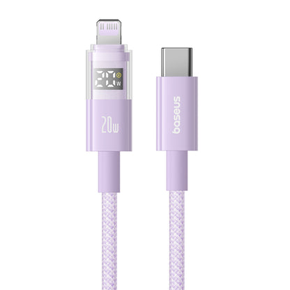 Kabel pro data a nabíjení USB-C - Lightning Baseus Display 2, 20W, 1m, Fialový P10382703511-00