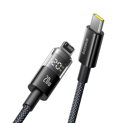 Datový a nabíjecí kabel USB-C - Lightning Baseus Display 2, 20W, 1m, Černý P10382703121-00