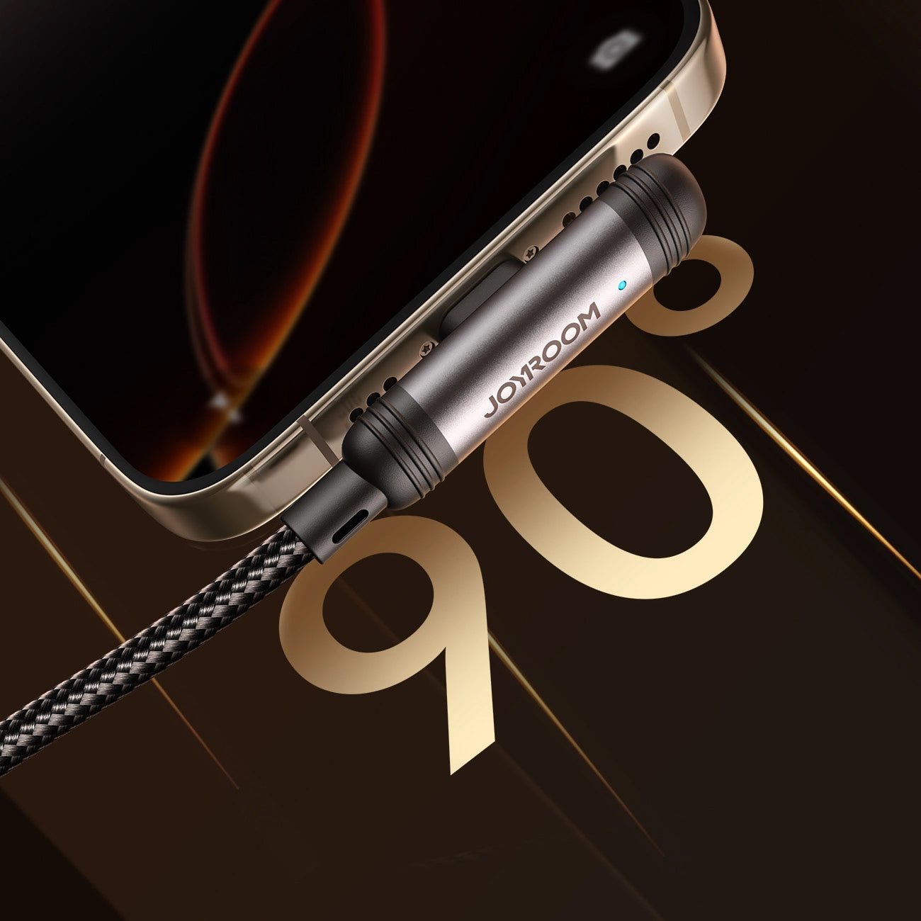 Datový a nabíjecí kabel USB-C - Lightning Joyroom S-A56 EnjoyX Angled, 30W, 1.2m, černý