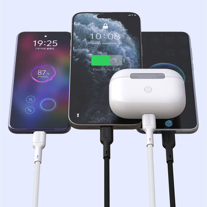 Datový a nabíjecí kabel USB-C - USB-C Dudao L9C, 65W, 1m, Bílý