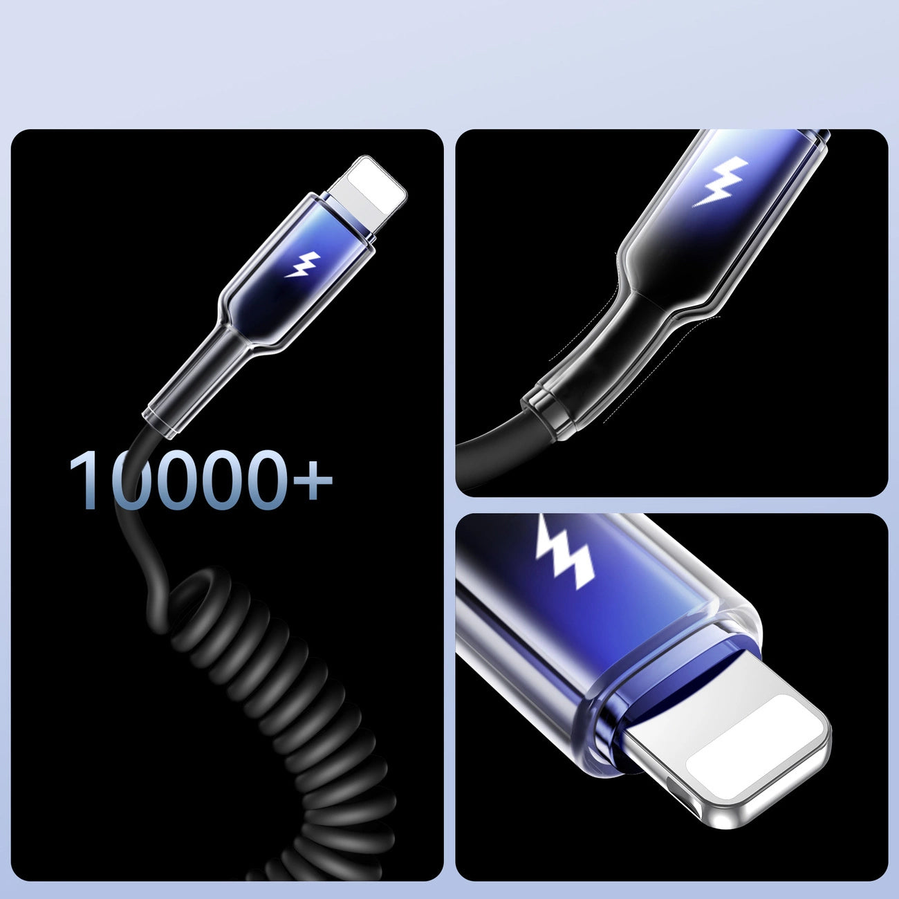 Datový a nabíjecí kabel USB-A - Lightning Joyroom S-A43 Crystal, 18W, 1.5m, černý