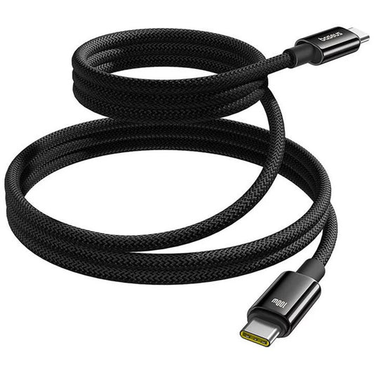 Kabel pro data a nabíjení USB-C - USB-C Baseus Tungsten Gold, 100W, 1m, černý P10319805111-00