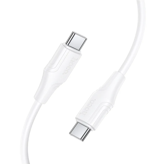 Datový a nabíjecí kabel USB-C - USB-C HOCO X124, 60W, 1m, Bílý