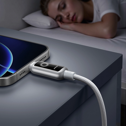 Datový a nabíjecí kabel USB-C - Lightning Joyroom S-A55 StarFlight Display, 30W, 1.2m, bílý