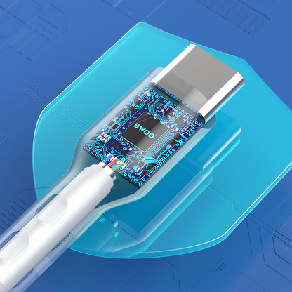 Datový a nabíjecí kabel USB-A - USB-C BWOO X172C, 60W, 1m, Bílý