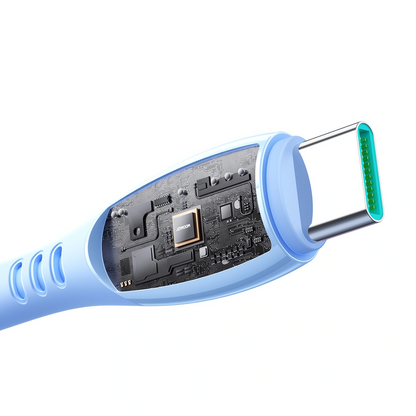 Datový a nabíjecí kabel USB-C - USB-C Joyroom S-A59 Vibrant, 60W, 1.2m, Modrý