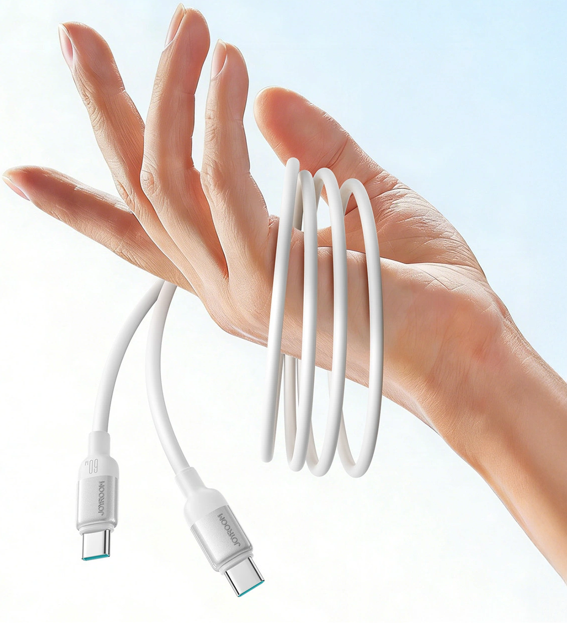 Datový a nabíjecí kabel USB-C - USB-C Joyroom S-A62 Lively, 60W, 1,2 m, bílý