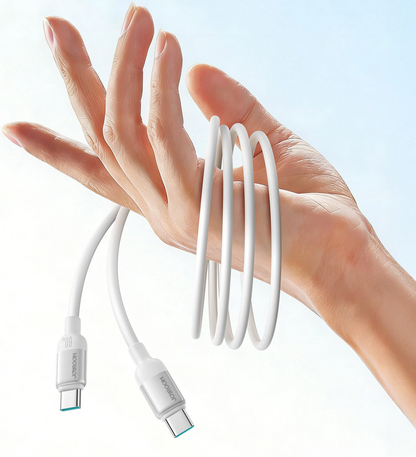 Datový a nabíjecí kabel USB-C - USB-C Joyroom S-A62 Lively, 60W, 1,2 m, bílý