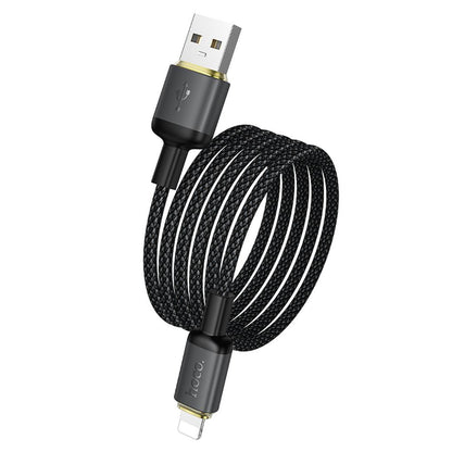 Datový a nabíjecí kabel USB-A - Lightning HOCO X128 Benefit, 12W, 1m, černý