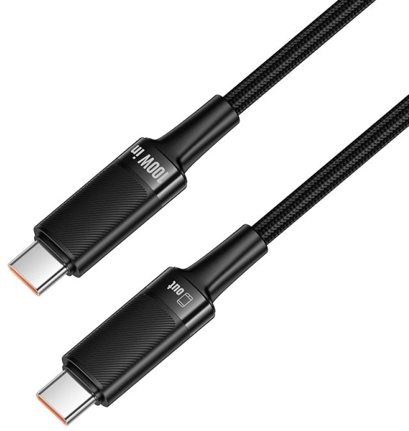 Datový a nabíjecí kabel USB-C - USB-C HOCO U153 Extreme, 100W, 1,2m, černý