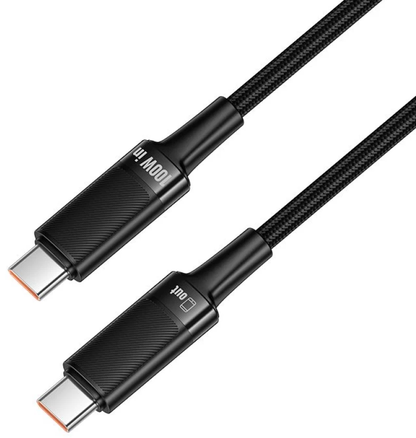 Datový a nabíjecí kabel USB-C - USB-C HOCO U153 Extreme, 100W, 1,2m, černý