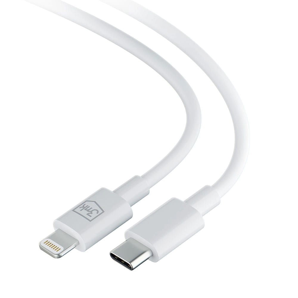Datový a nabíjecí kabel USB-C - Lightning 3MK Hyper, 20W, 1,2m, bílý