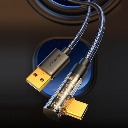 Datový a nabíjecí kabel USB-A - USB-C Joyroom S-UC027A6 Angled, 60W, 1.2m, černý