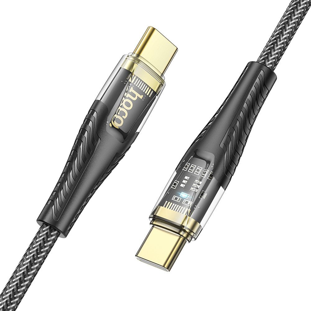 Datový a nabíjecí kabel USB-C - USB-C HOCO U121, 60W, 1.2m, černý