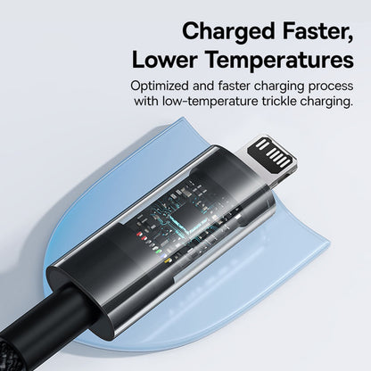 Kabel pro data a nabíjení USB-C - Lightning Baseus Gem, 20W, 1m, Černý P10373001111-00
