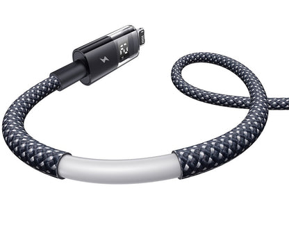 Datový a nabíjecí kabel USB-A - Lightning Baseus Display 2, 18W, 2m, Černý P10382700121-01