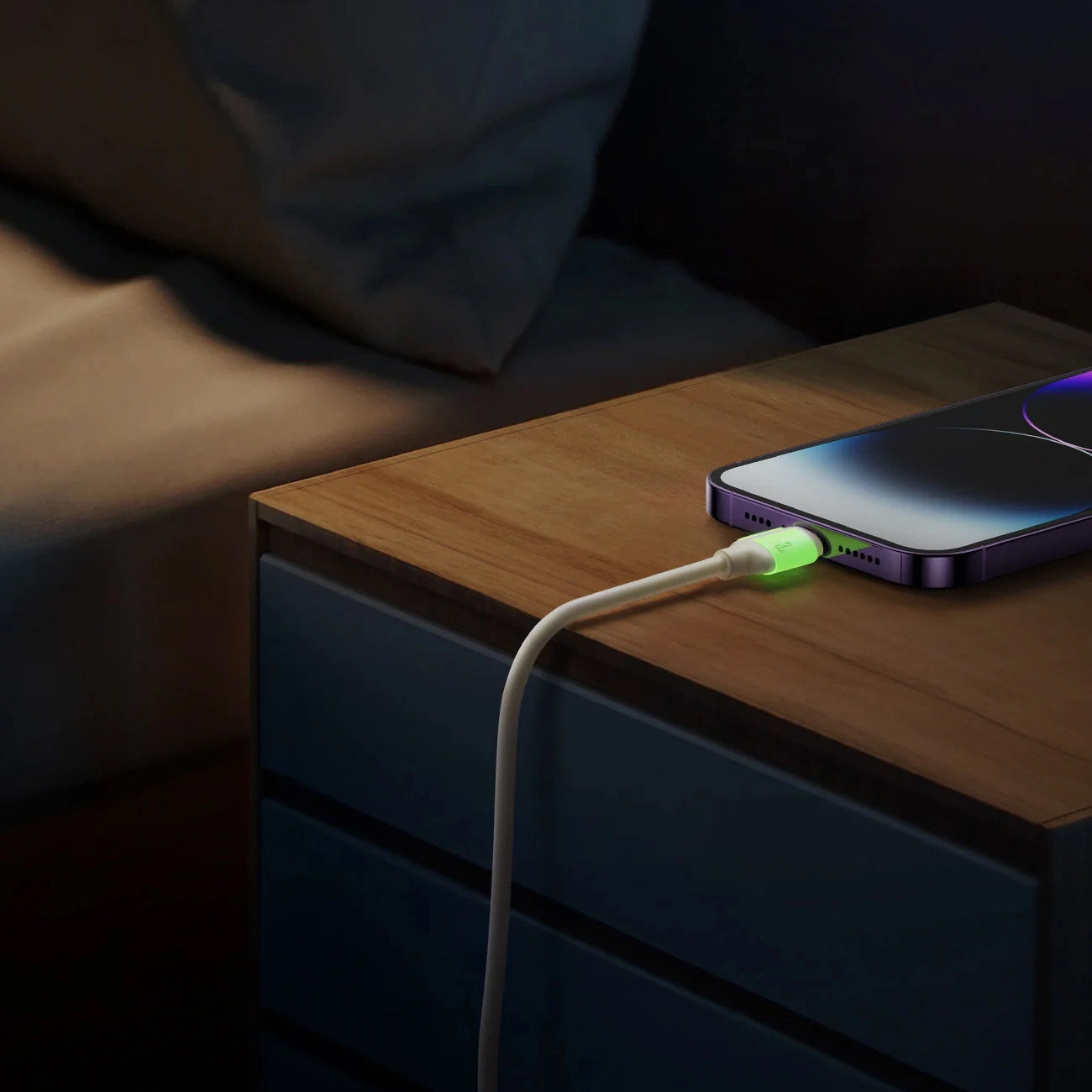 Datový a nabíjecí kabel USB-C - Lightning Joyroom S-A53, 30W, 2m, béžový