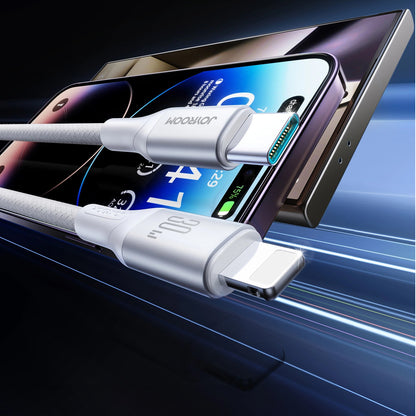 Datový a nabíjecí kabel USB-C - Lightning Joyroom S-A28 Flash, 30W, 2m, bílý