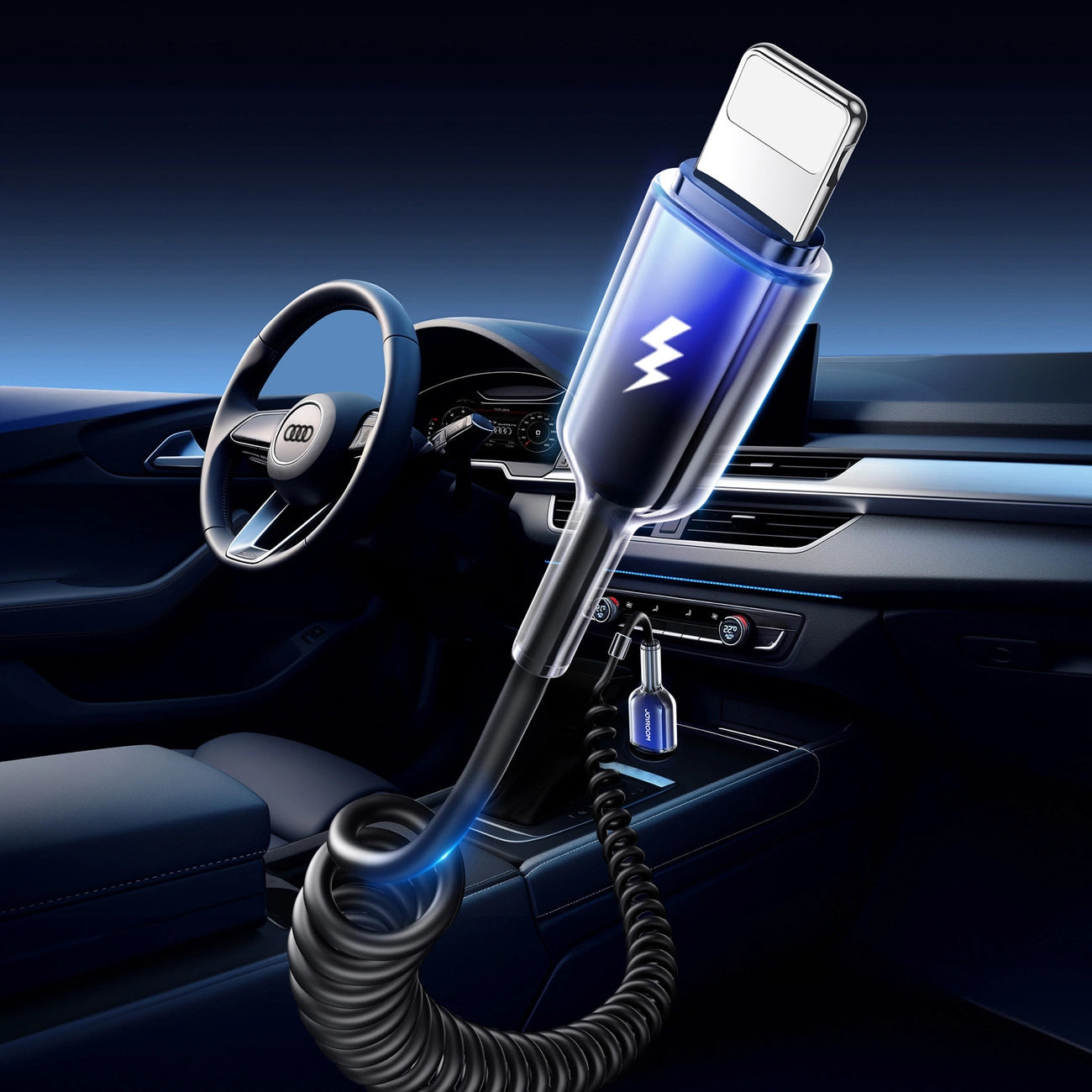 Datový a nabíjecí kabel USB-A - Lightning Joyroom S-A43 Crystal, 18W, 1.5m, černý