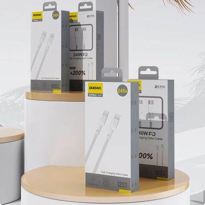 USB-C Data and Charging Cable - USB-C Dudao L9C Max, 240W, 2m, White