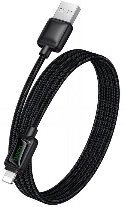 Datový a nabíjecí kabel USB-A - Lightning HOCO U146, 12W, 1.2m, černý