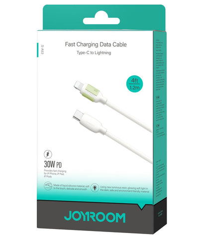 Datový a nabíjecí kabel USB-C - Lightning Joyroom S-A53, 30W, 1.2m, Béžový