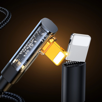 Datový a nabíjecí kabel USB-A - Lightning Joyroom S-UL012A6 úhlový, 18W, 1,2m, černý