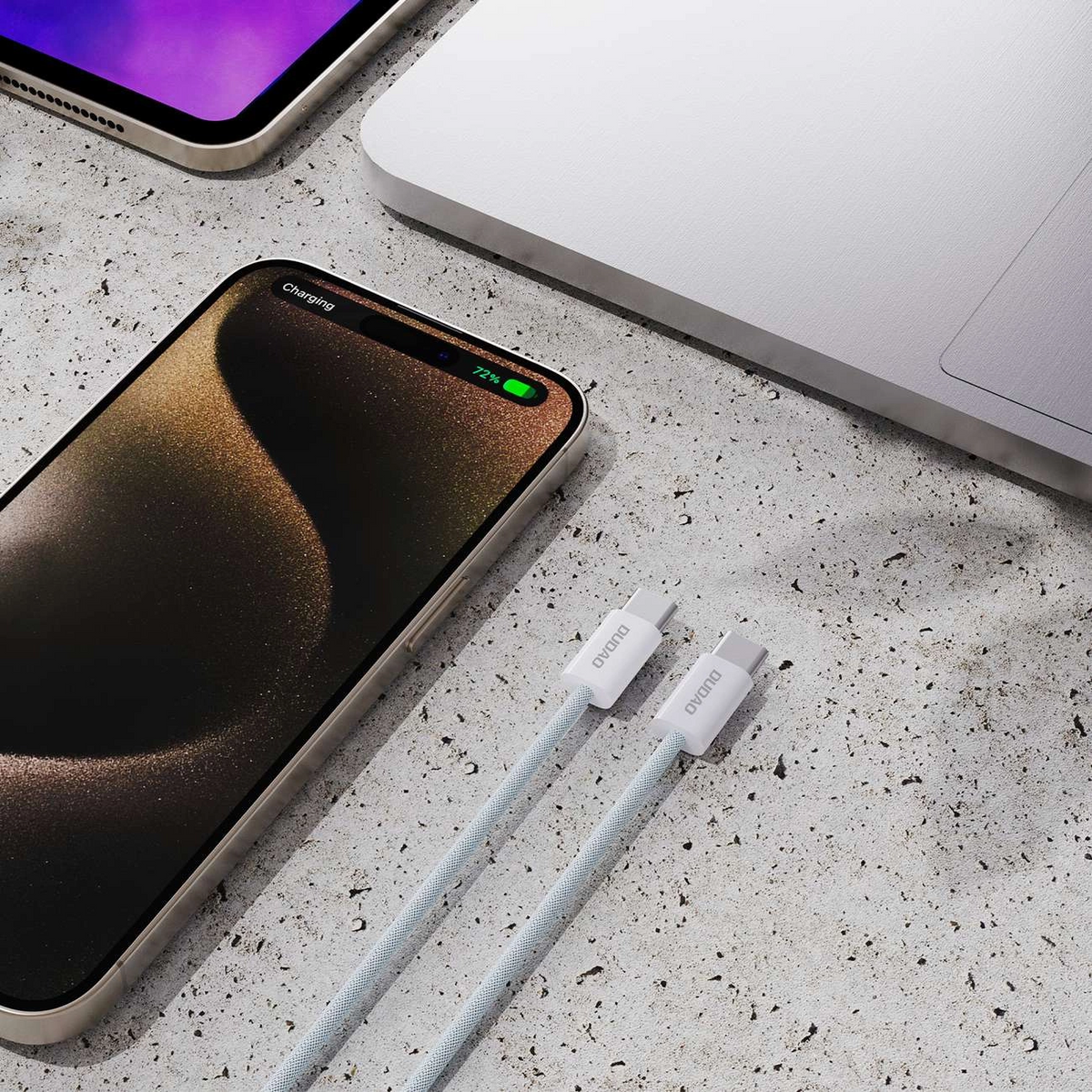 Datový a nabíjecí kabel USB-C - USB-C Dudao L6C, 30W, 1m, modrý