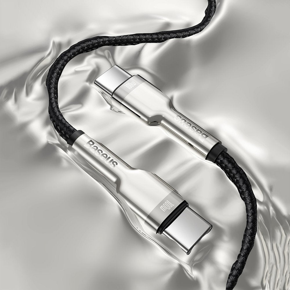 Datový a nabíjecí kabel USB-C - USB-C Baseus Cafule, 100W, 2m, Černý CATJK-D01