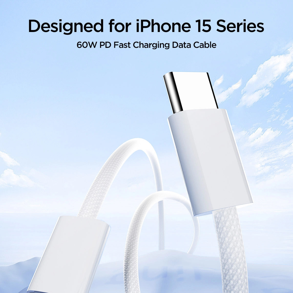 USB-C Data and Charging Cable - USB-C Joyroom S-A45, 60W, 1m, White 