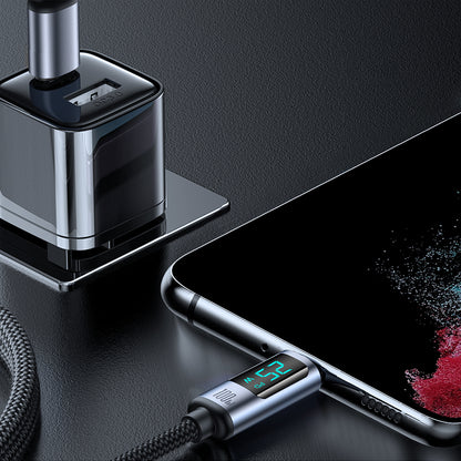 Kabel pro data a nabíjení USB-C - USB-C Joyroom S-A16 Prism Display, 100W, 1.2m, černý
