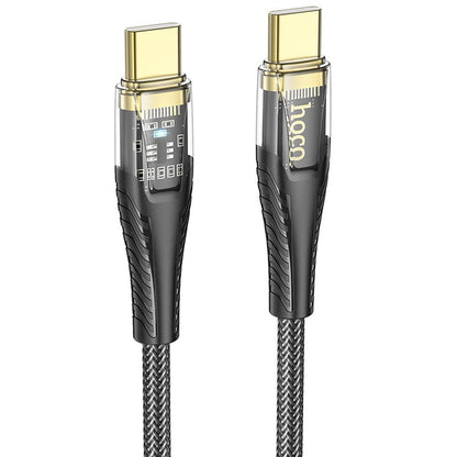 Datový a nabíjecí kabel USB-C - USB-C HOCO U121, 60W, 1.2m, černý