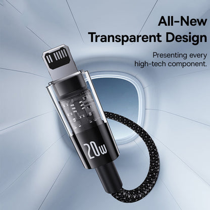 Kabel pro data a nabíjení USB-C - Lightning Baseus Gem, 20W, 1m, Černý P10373001111-00