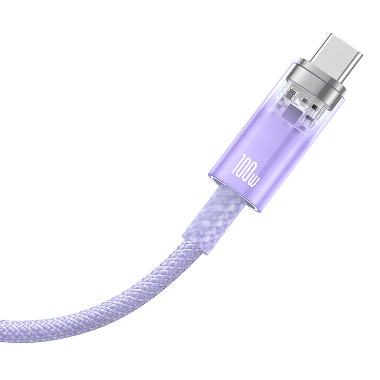 Datový a nabíjecí kabel USB-A - USB-C Baseus Explorer, 100W, 1m, Fialový CATS010405