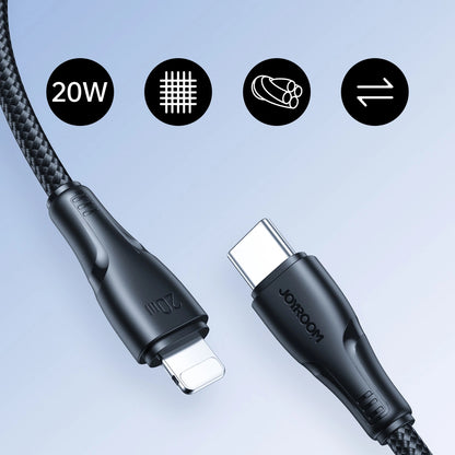 Datový a nabíjecí kabel USB-C - Lightning Joyroom S-A11, 20W, 1.2m, černý