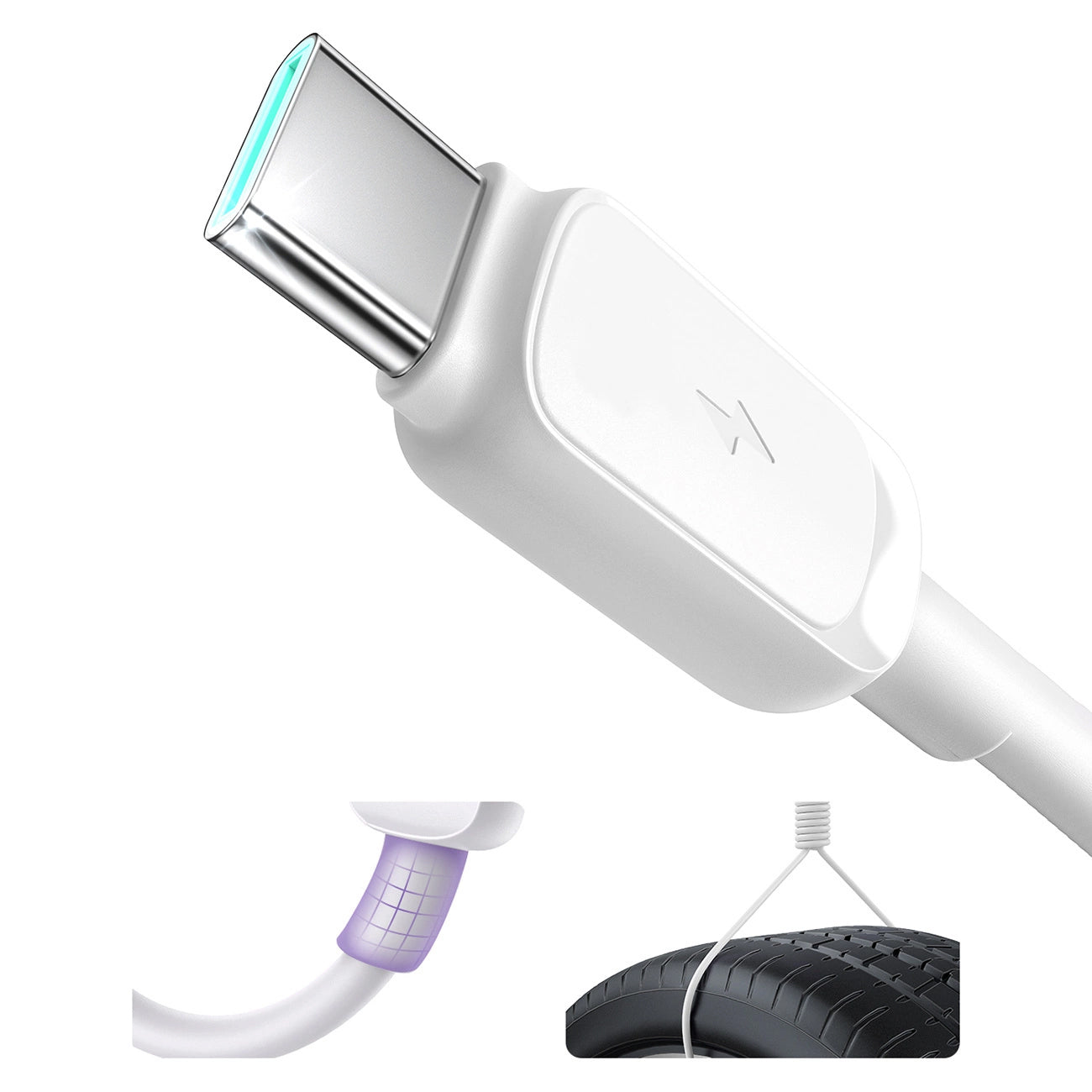 Datový a nabíjecí kabel USB-A - USB-C Joyroom S-A14, 20W, 1.2m, Bílý