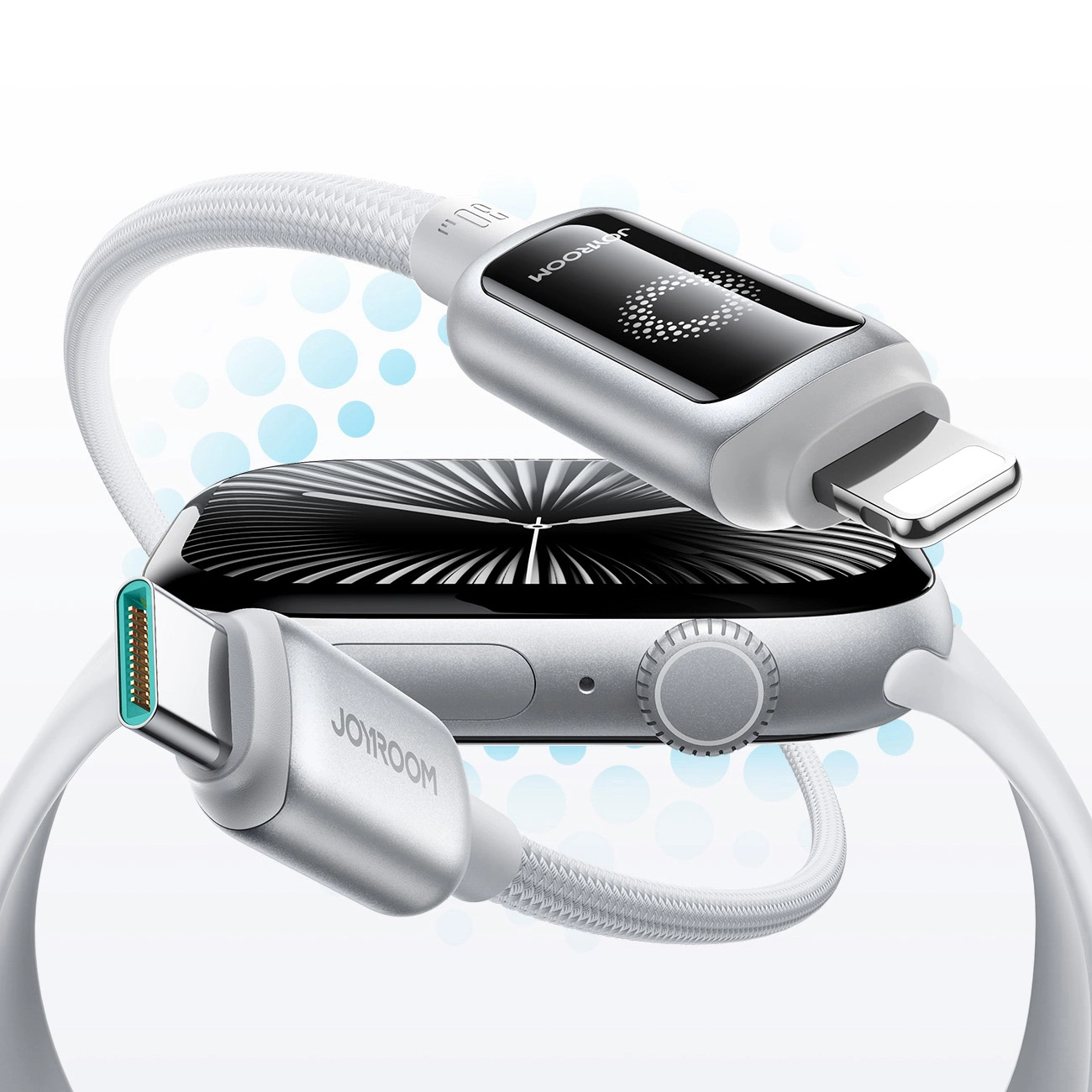 Datový a nabíjecí kabel USB-C - Lightning Joyroom S-A55 StarFlight Display, 30W, 1.2m, bílý