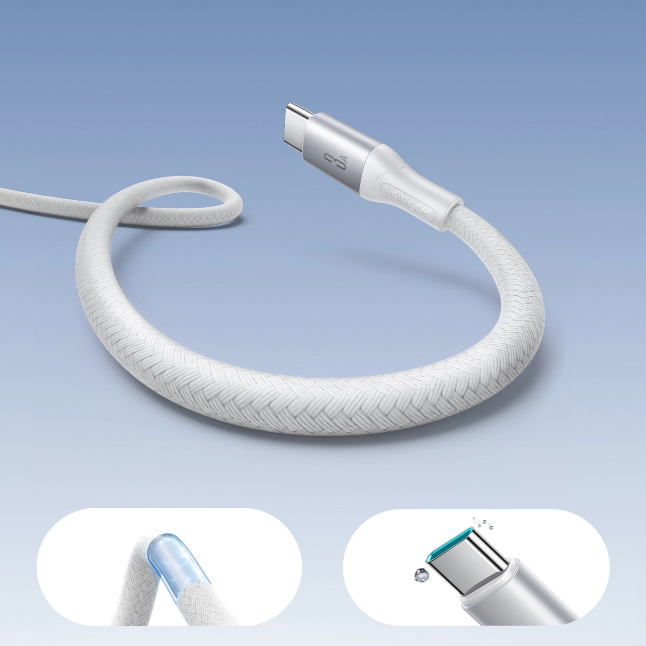 Datový a nabíjecí kabel USB-A - USB-C Joyroom S-A28 Flash, 18W, 1m, Bílý