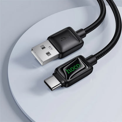 Datový a nabíjecí kabel USB-A - USB-C HOCO U146, 36W, 1.2m, černý