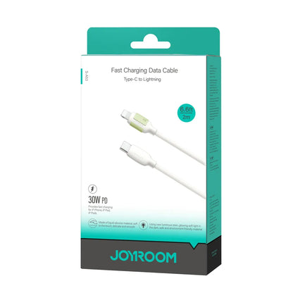 Datový a nabíjecí kabel USB-C - Lightning Joyroom S-A53, 30W, 2m, béžový
