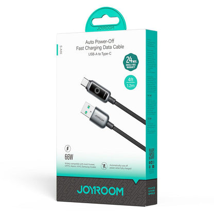 Datový a nabíjecí kabel USB-A - USB-C Joyroom S-A55 StarFlight Display, 66W, 1.2m, černý