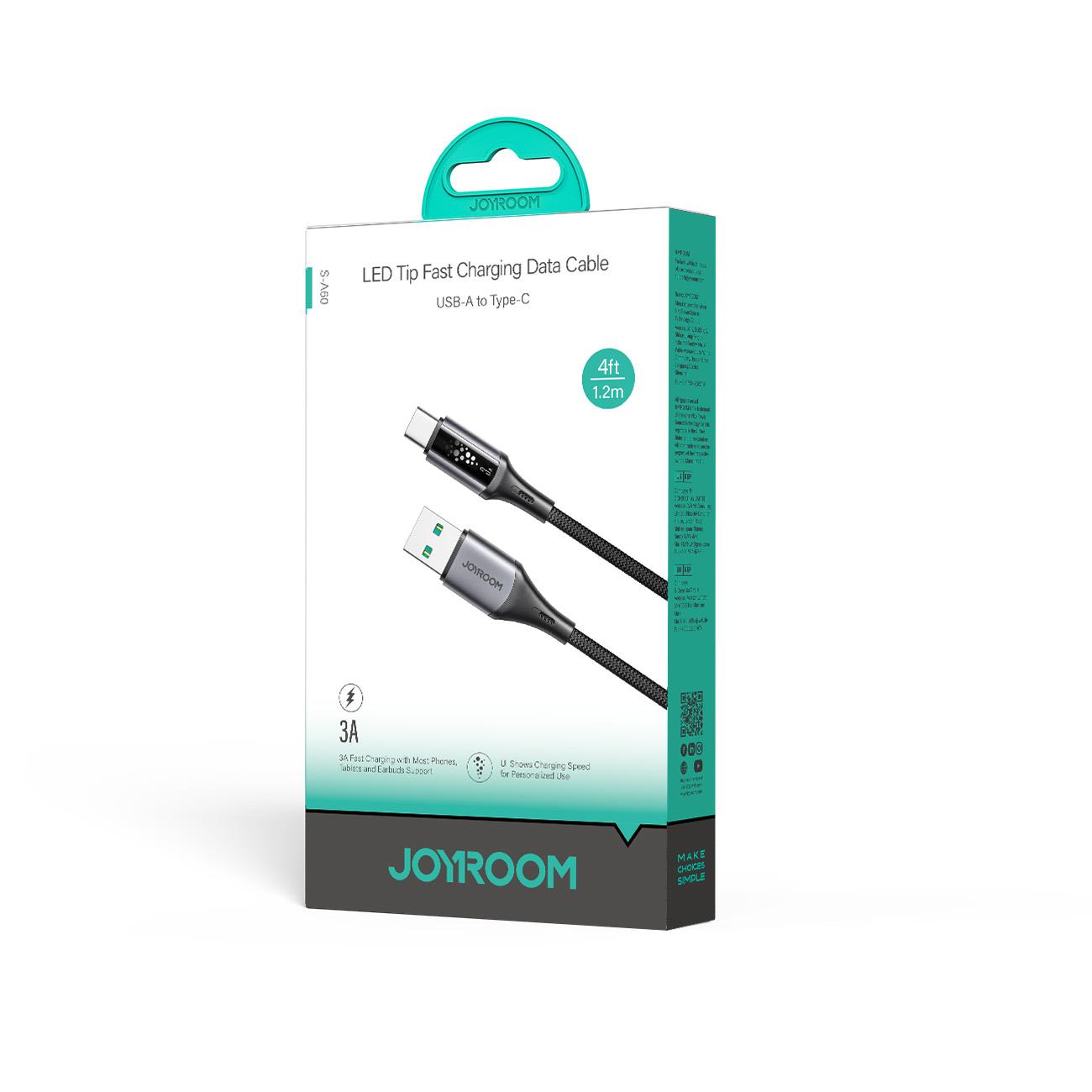 Datový a nabíjecí kabel USB-A - USB-C Joyroom S-A60 StarTalk, 18W, 1.2m, černý