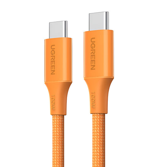 Datový a nabíjecí kabel USB-C - USB-C UGREEN L502, 100W, 1m, Oranžový
