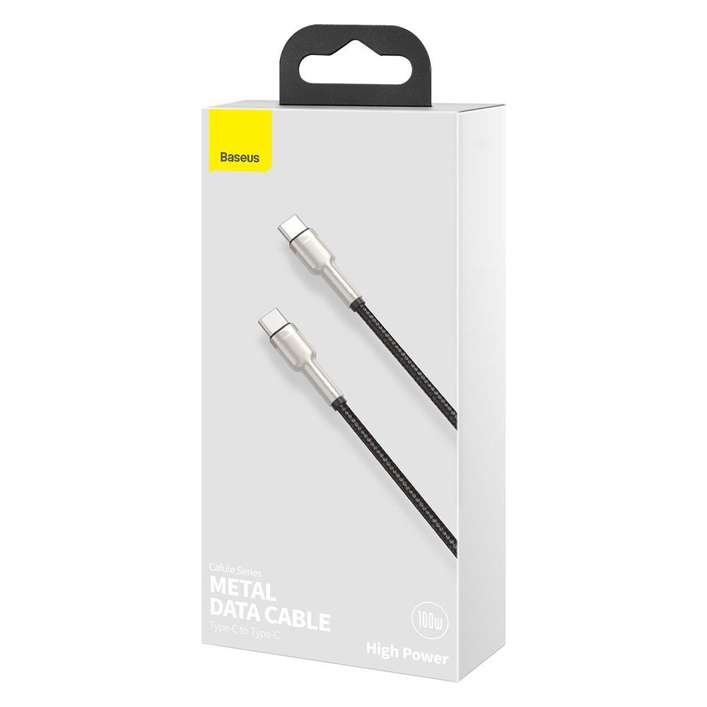 Datový a nabíjecí kabel USB-C - USB-C Baseus Cafule, 100W, 2m, Černý CATJK-D01