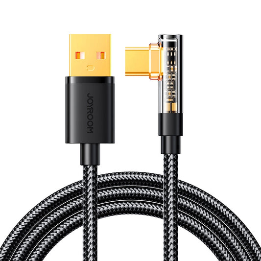 Datový a nabíjecí kabel USB-A - USB-C Joyroom S-UC027A6 Angled, 60W, 1.2m, černý