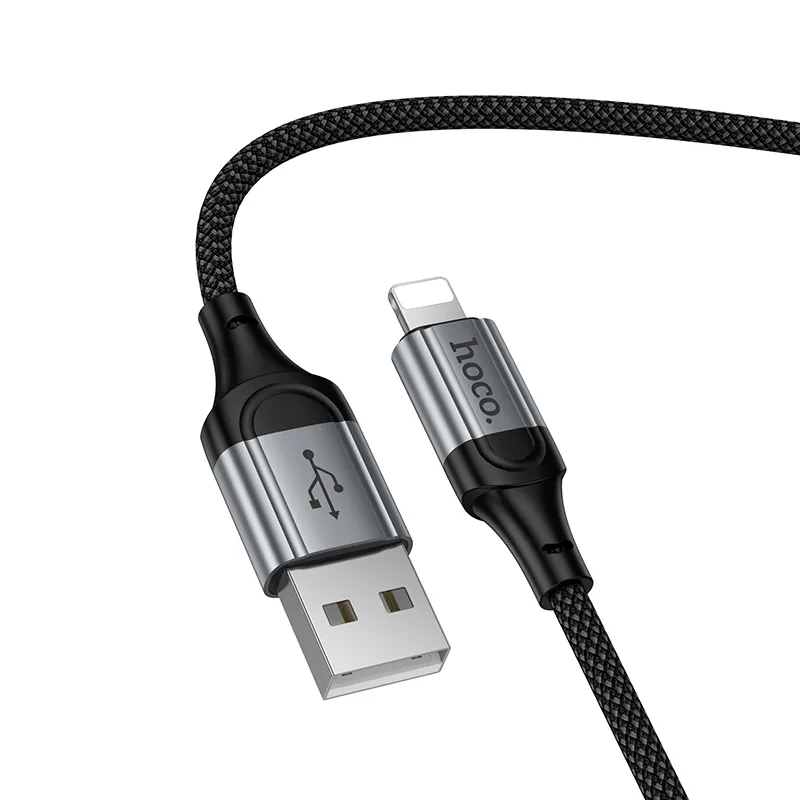 Datový a nabíjecí kabel USB-A - Lightning HOCO X121, 27W, 1.5m, černý